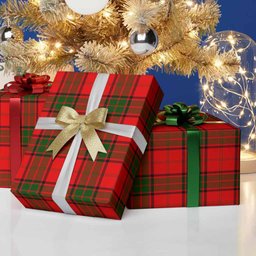 ScotsTee Shop Scottish Maxtone Tartan Christmas Wrapping Paper Tartan Gift Wrap