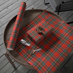 ScotsTee Shop Scottish Stewart (Stuart) Tartan Christmas Wrapping Paper Tartan Gift Wrap