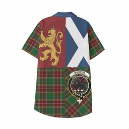 ScotsTee Shop Scottish Baxter Crest Tartan Kid Hawaiian Shirt Lion Rampant Saltire Style