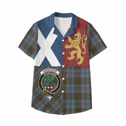 ScotsTee Shop Scottish Anderson Crest Tartan Kid Hawaiian Shirt Lion Rampant Saltire Style