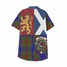 ScotsTee Shop Scottish Beattie (Beatty) Crest Tartan Kid Hawaiian Shirt Lion Rampant Saltire Style