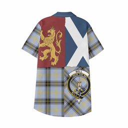 ScotsTee Shop Scottish Bell Crest Tartan Kid Hawaiian Shirt Lion Rampant Saltire Style