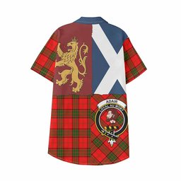 ScotsTee Shop Scottish Adair Crest Tartan Kid Hawaiian Shirt Lion Rampant Saltire Style