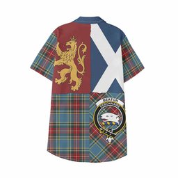 ScotsTee Shop Scottish Beaton Crest Tartan Kid Hawaiian Shirt Lion Rampant Saltire Style