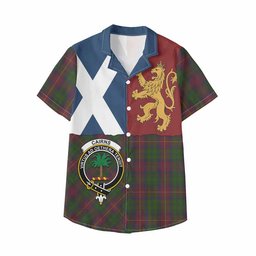 ScotsTee Shop Scottish Cairns Crest Tartan Kid Hawaiian Shirt Lion Rampant Saltire Style