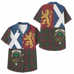 ScotsTee Shop Scottish Cairns Crest Tartan Kid Hawaiian Shirt Lion Rampant Saltire Style