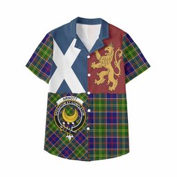 ScotsTee Shop Scottish Arnott Crest Tartan Kid Hawaiian Shirt Lion Rampant Saltire Style