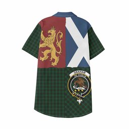 ScotsTee Shop Scottish Graham Crest Tartan Kid Hawaiian Shirt Lion Rampant Saltire Style