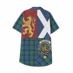 ScotsTee Shop Scottish MacThomas (McThomas) Crest Tartan Kid Hawaiian Shirt Lion Rampant Saltire Style