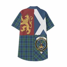 ScotsTee Shop Scottish Keith Crest Tartan Kid Hawaiian Shirt Lion Rampant Saltire Style