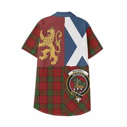 ScotsTee Shop Scottish Maxwell Crest Tartan Kid Hawaiian Shirt Lion Rampant Saltire Style