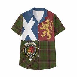 ScotsTee Shop Scottish Murphy Crest Tartan Kid Hawaiian Shirt Lion Rampant Saltire Style