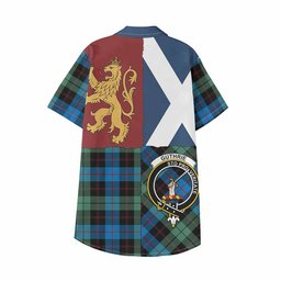 ScotsTee Shop Scottish Guthrie Crest Tartan Kid Hawaiian Shirt Lion Rampant Saltire Style