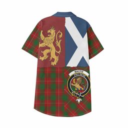 ScotsTee Shop Scottish MacFie (McFie) Crest Tartan Kid Hawaiian Shirt Lion Rampant Saltire Style
