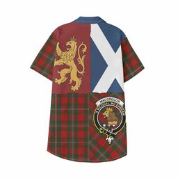ScotsTee Shop Scottish MacGregor (McGregor) Crest Tartan Kid Hawaiian Shirt Lion Rampant Saltire Style