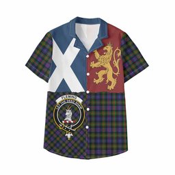 ScotsTee Shop Scottish Fleming Crest Tartan Kid Hawaiian Shirt Lion Rampant Saltire Style