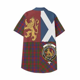 ScotsTee Shop Scottish Gow Crest Tartan Kid Hawaiian Shirt Lion Rampant Saltire Style