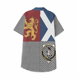 ScotsTee Shop Scottish Shepherd Crest Tartan Kid Hawaiian Shirt Lion Rampant Saltire Style