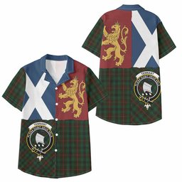 ScotsTee Shop Scottish Tennant Crest Tartan Kid Hawaiian Shirt Lion Rampant Saltire Style