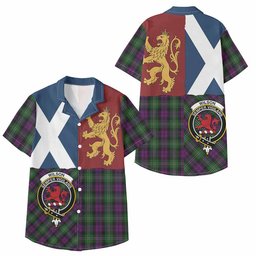ScotsTee Shop Scottish Wilson Crest Tartan Kid Hawaiian Shirt Lion Rampant Saltire Style