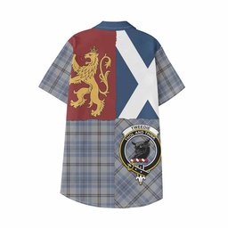 ScotsTee Shop Scottish Tweedie Crest Tartan Kid Hawaiian Shirt Lion Rampant Saltire Style