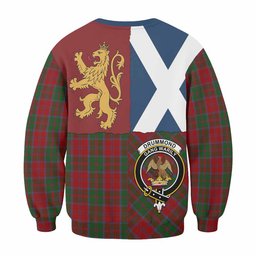 ScotsTee Shop Drummond Crest Tartan Sweatshirt with Lion Rampant Saltire Style