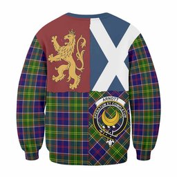 ScotsTee Shop Arnott Crest Tartan Sweatshirt with Lion Rampant Saltire Style
