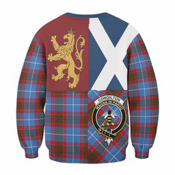 ScotsTee Shop Congilton Crest Tartan Sweatshirt with Lion Rampant Saltire Style