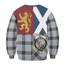 ScotsTee Shop Bell Crest Tartan Sweatshirt with Lion Rampant Saltire Style