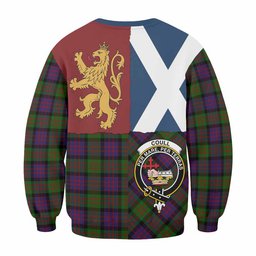 ScotsTee Shop Coull Crest Tartan Sweatshirt with Lion Rampant Saltire Style
