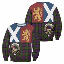 ScotsTee Shop Coull Crest Tartan Sweatshirt with Lion Rampant Saltire Style