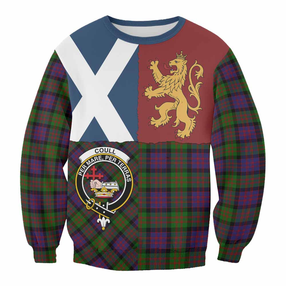 ScotsTee Shop Coull Crest Tartan Sweatshirt with Lion Rampant Saltire Style