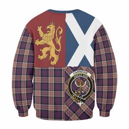 ScotsTee Shop Carnegie Crest Tartan Sweatshirt with Lion Rampant Saltire Style