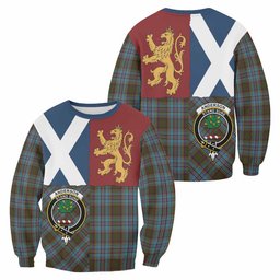 ScotsTee Shop Anderson Crest Tartan Sweatshirt with Lion Rampant Saltire Style