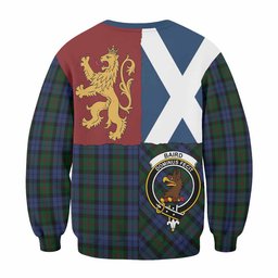 ScotsTee Shop Baird Crest Tartan Sweatshirt with Lion Rampant Saltire Style