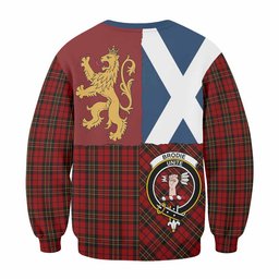ScotsTee Shop Brodie Crest Tartan Sweatshirt with Lion Rampant Saltire Style