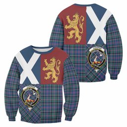 ScotsTee Shop Cooper Crest Tartan Sweatshirt with Lion Rampant Saltire Style