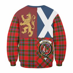 ScotsTee Shop Butter Crest Tartan Sweatshirt with Lion Rampant Saltire Style