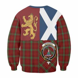 ScotsTee Shop Morrison Crest Tartan Sweatshirt with Lion Rampant Saltire Style