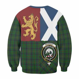 ScotsTee Shop Kennedy Crest Tartan Sweatshirt with Lion Rampant Saltire Style