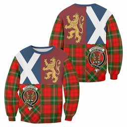 ScotsTee Shop Gartshore Crest Tartan Sweatshirt with Lion Rampant Saltire Style