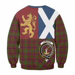 ScotsTee Shop Lumsden Crest Tartan Sweatshirt with Lion Rampant Saltire Style