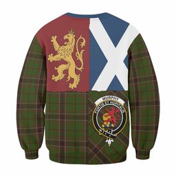 ScotsTee Shop Murphy Crest Tartan Sweatshirt with Lion Rampant Saltire Style