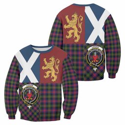 ScotsTee Shop Logan Crest Tartan Sweatshirt with Lion Rampant Saltire Style
