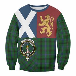 ScotsTee Shop Henderson Crest Tartan Sweatshirt with Lion Rampant Saltire Style