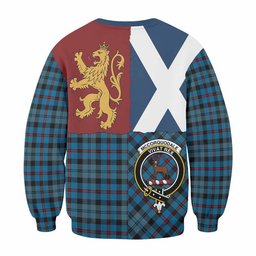 ScotsTee Shop MacCorquodale (McCorquodale) Crest Tartan Sweatshirt with Lion Rampant Saltire Style