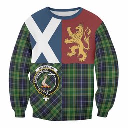 ScotsTee Shop McKellar Crest Tartan Sweatshirt with Lion Rampant Saltire Style