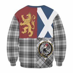 ScotsTee Shop Glen Crest Tartan Sweatshirt with Lion Rampant Saltire Style