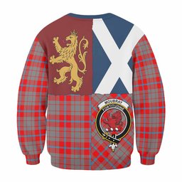 ScotsTee Shop Moubray Crest Tartan Sweatshirt with Lion Rampant Saltire Style