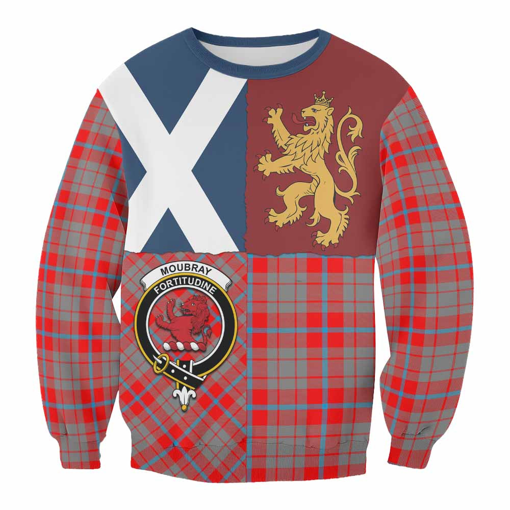 ScotsTee Shop Moubray Crest Tartan Sweatshirt with Lion Rampant Saltire Style